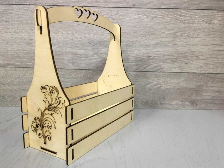 Декоративные корзины для цветов из фанеры для составления букетов