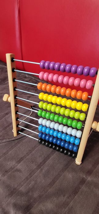 Liczydło Ikea Underhalla duże kolorowe drewniane jak nowe