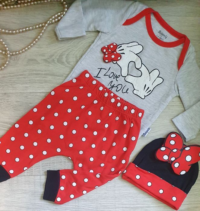 Костюм мікі disney боді, штанці, шапочка