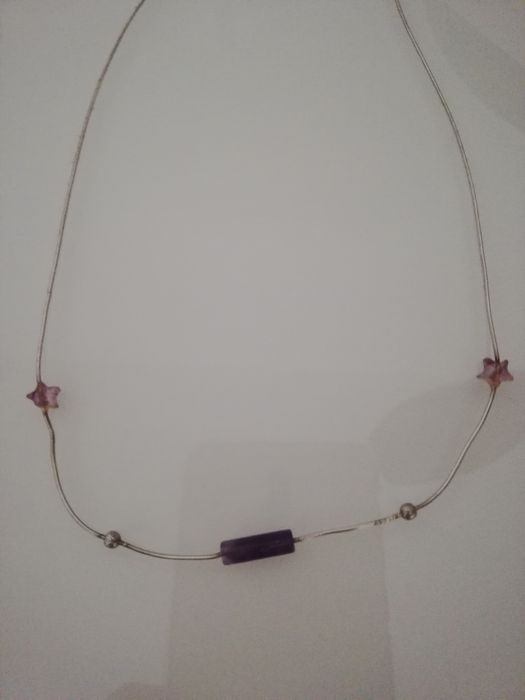 Conjunto colar e brincos de prata 925