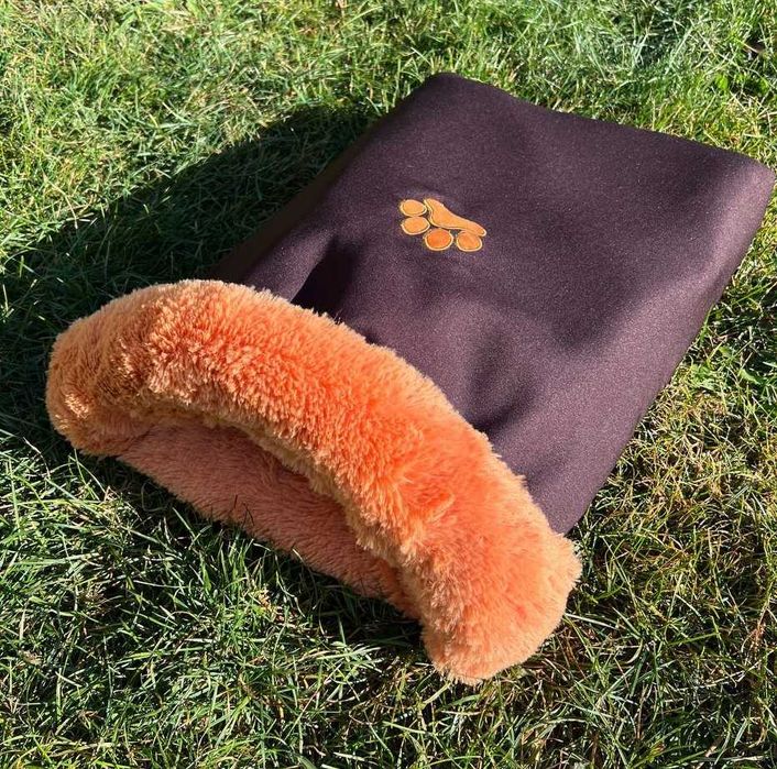 Лежанка норка меховый домик дл собак котов 40х60 см+вышивка в подарок!