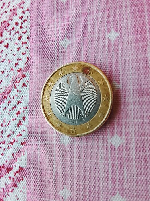 moeda de 1 euro, Err0, 2002, Alemã.