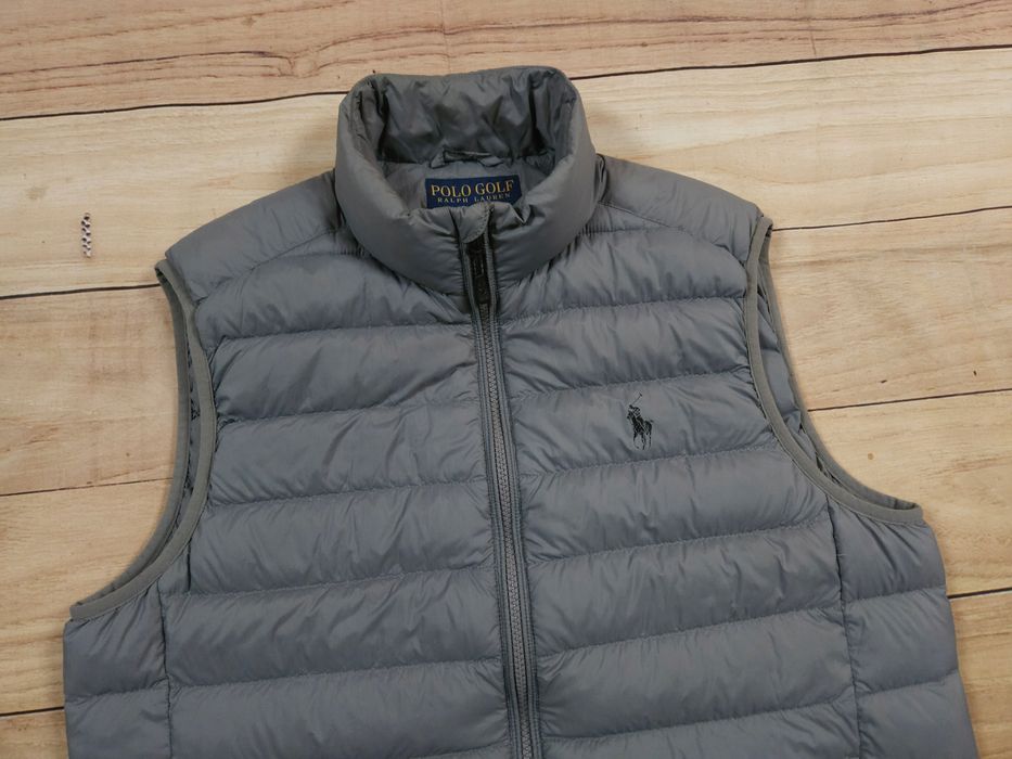 RALPH LAUREN Polo Golf Kamizelka Puchowa Męska Szara r. M