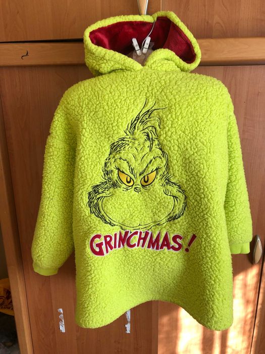 Меховушка, плюшева туника, кофта, худи, s-m. the grinch , слип, пижама
