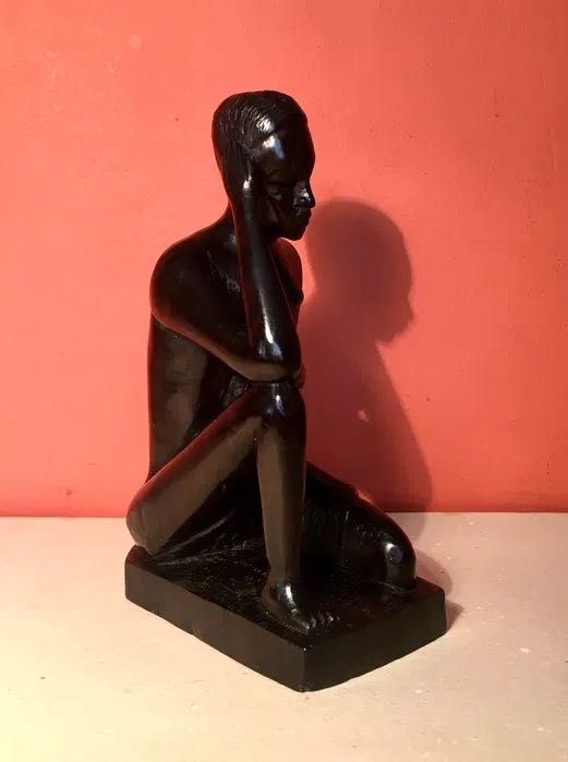 ARTE AFRICANA - anos 60/70 - altura 17 cm/s