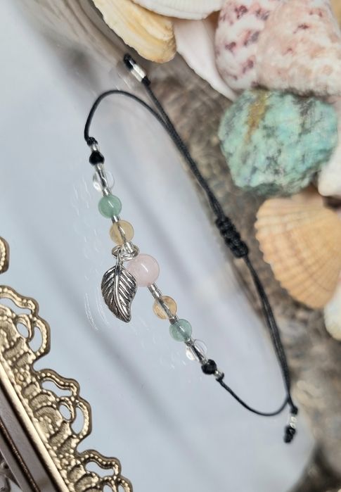 Bransoletka miłości walentynki kwarc różowy cytryn awenturyn turmalin