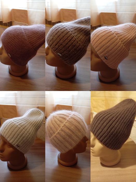 Шапка ангора зимова на флісі