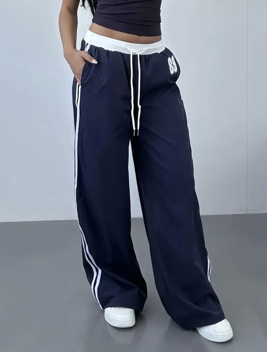 y2k широкі штани оверсайз з лампасами адідас 89