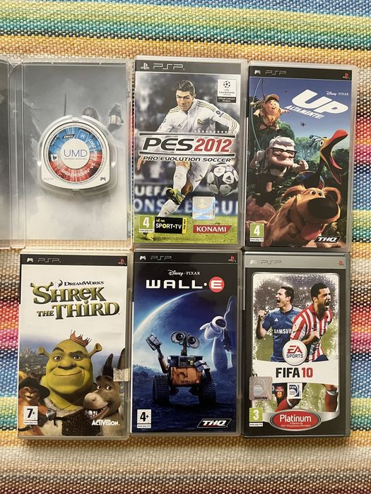 Jogos PSP — SmackDown vs Raw, PES, FIFA, Shrek