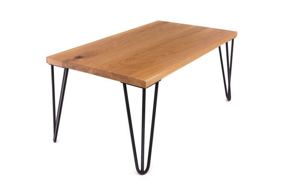 Stolik kawowy dąb loft 100% drewno i stal