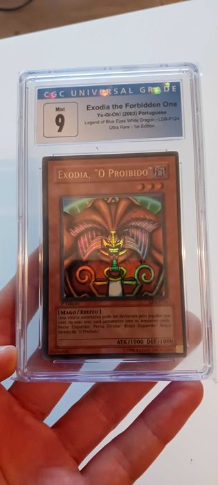 Carta Yugioh Exodia 1 edição 2002 CGC 9 MINT Top Pop