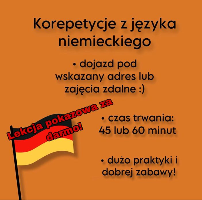 KOREPETYCJE z języka niemieckiego, stacjonarnie i online