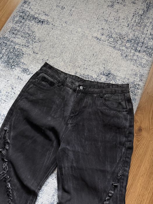 Flared Distressed Jeans Bootcut Архив Джинси Буткат Фларед Клеш Кльош Archive Racer Balenci Washed Baggy Винтаж Джинсы Erd Black