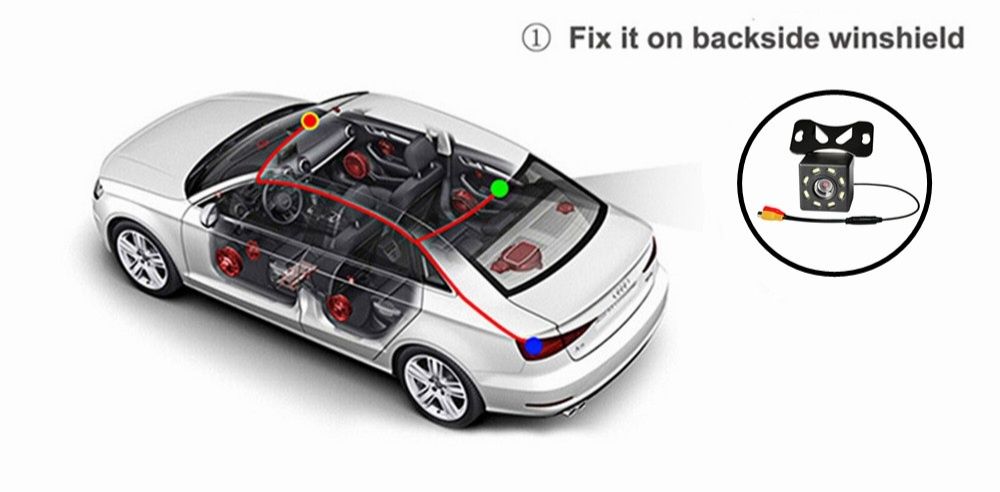 Câmera de visão traseira de carro visão noturna (Artigo Novo)