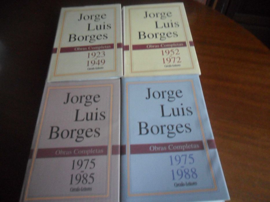 "Obras Completas" - 4 Volumes de JORGE LUIS BORGES - Edição de 1998 a 1999