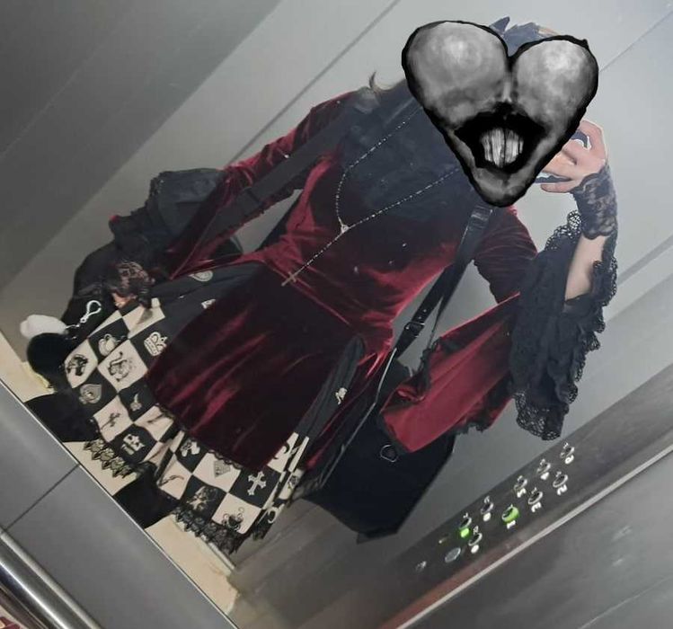 платье готичне кофта готика лолита сукня у2к Killstar гранж рубашка