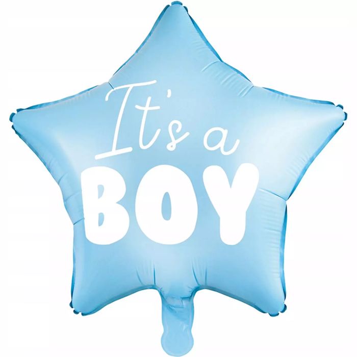 Balon Foliowy Gwiazdka It's A Boy 48Cm Niebieski. Nowy Produkt