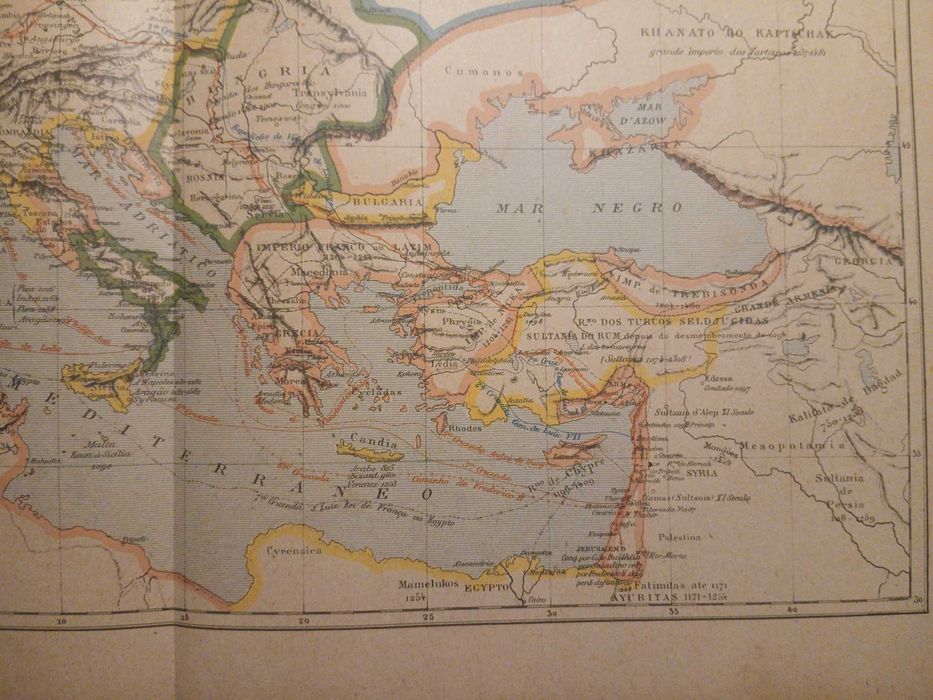 Mapa Europa 1095 - 1270 (Final Séc XIX, Início Séc XX)