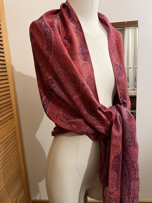 Écharpe em tons de rosa