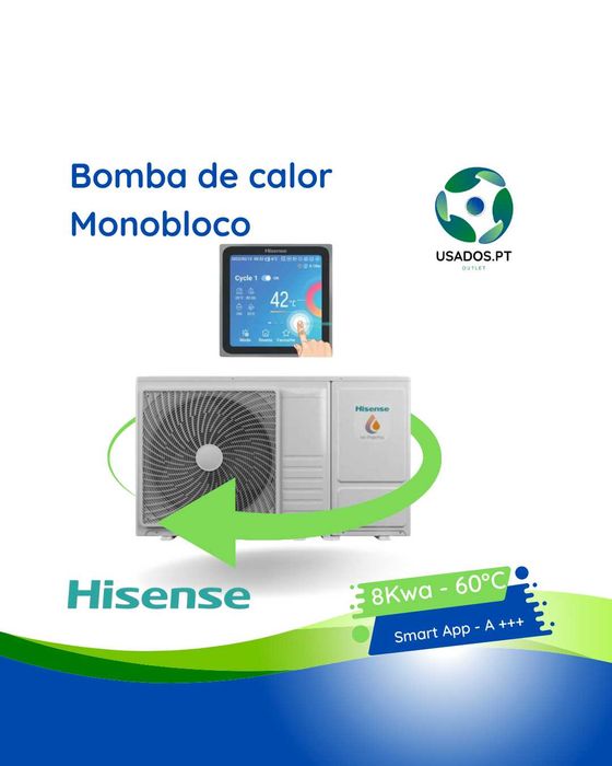 Bomba de calor Monobloco Hisense - climatização e água quente