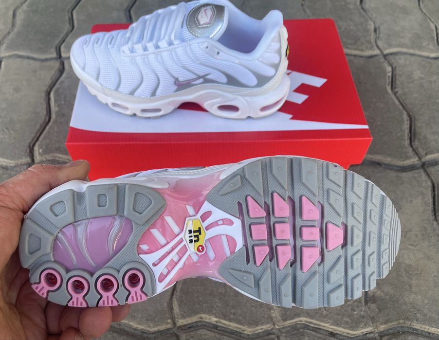 Жіночі кросівки Nikr Air Max Plus Tn white pink grey 37,5-41