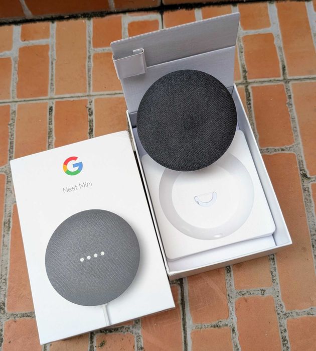 Google Nest Mini. (2ª geração). Coluna altifalante