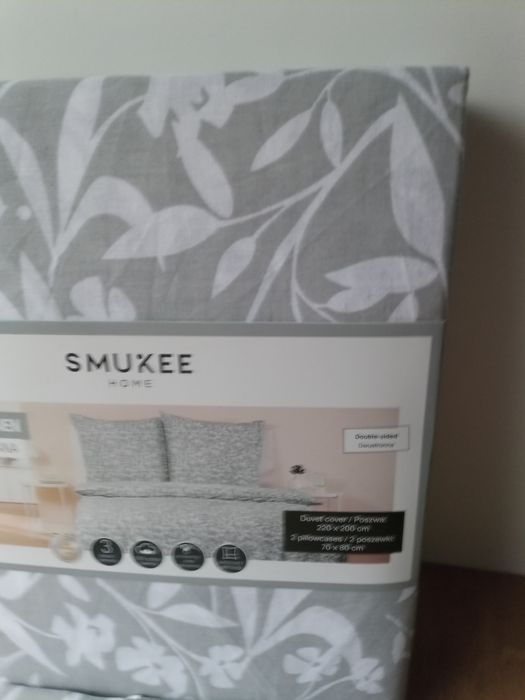 Pościel 5 elementów bawełna 100% Smukee komplet pościeli w liście