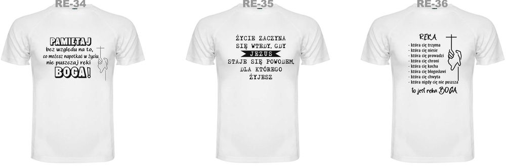 Religijna koszulka Bóg Jezus Wiara t-shirt rozm. M, L, XL lub 2XL