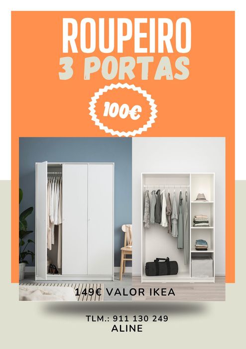 Oferta Única: 1 Roupeiro + 2 Colchões + 1 Sofá a Preço Baixo