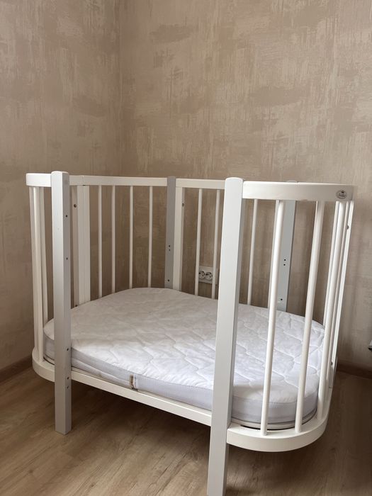 Дитяче ліжко трансформер Oval Bed 3в1 +матрац
