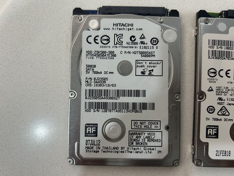 Discos rigidos 2.5” de 500Gb