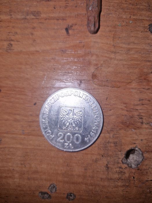 Moneta 200zł z PRL 1974r