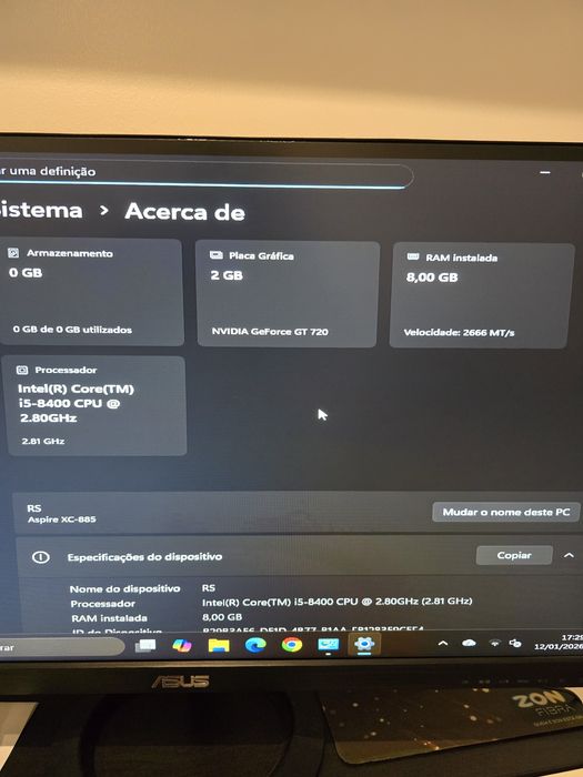 PC Desktop Acer Aspire X