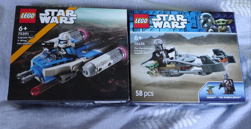 Продам комплект оригинальное Lego Star Wars капитан Рекс и Мандалорец и грогу