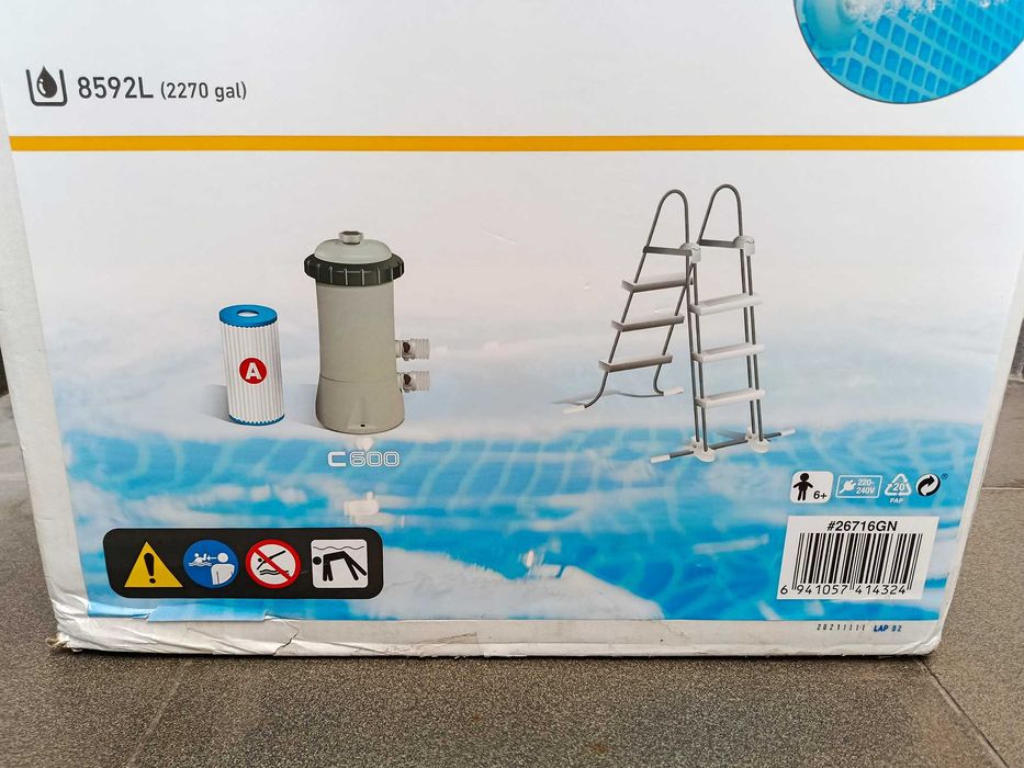 Piscina Intex Prism Frame Premium 3,66m Completa + Cobertura + Extras
