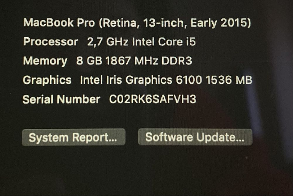 Macbook Pro 13” (2015)