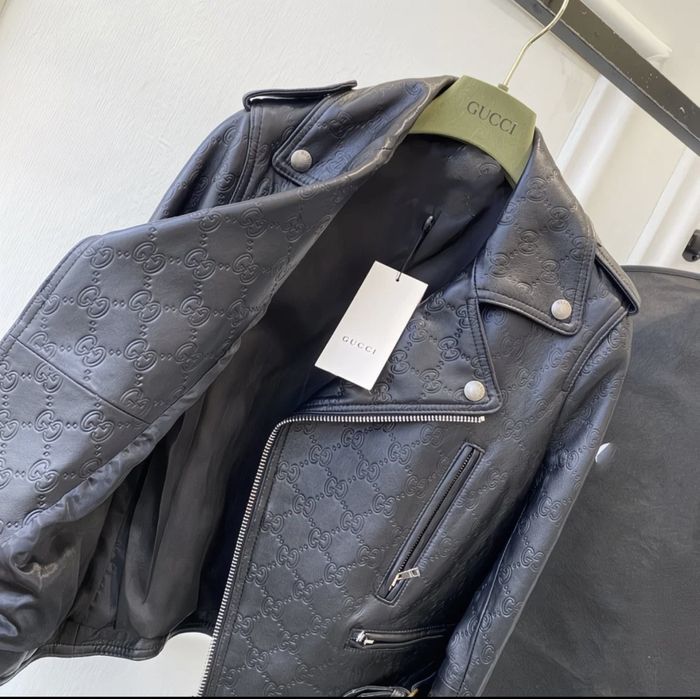 Шкіряна куртка гуччі