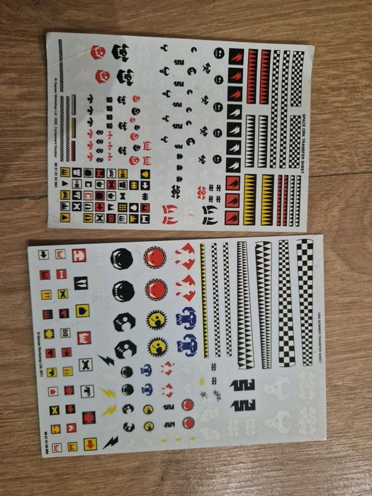 Kalkomanie Warhammer 40k, Eldar, Drukhari, SW, SM, Orks, Necrons , Tau