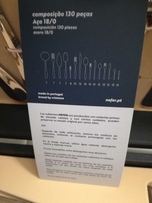 Faqueiro Inox NOVO Benguela - 130 PÇS