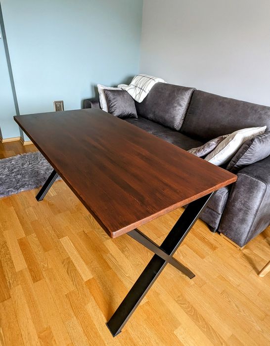 Piękny, nowoczesny stół dębowy blat! 140x70cm