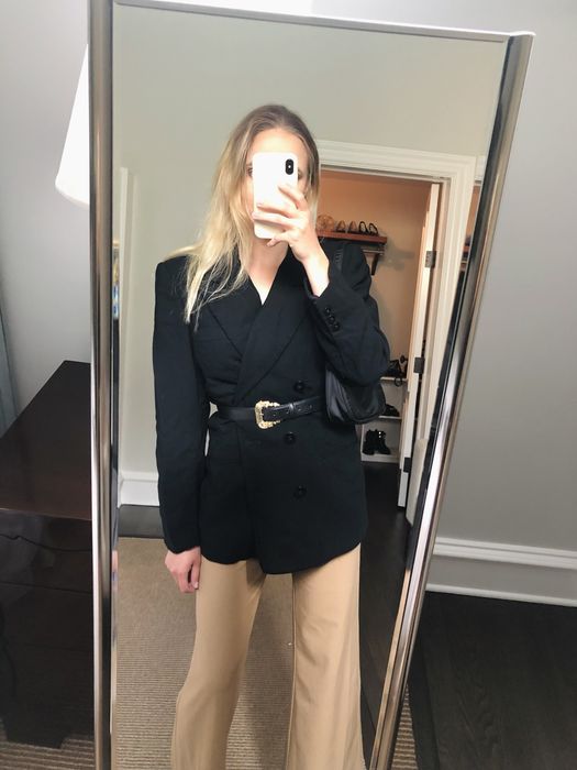 Czarna marynarka Talbots USA 38 (M) puffki wełna