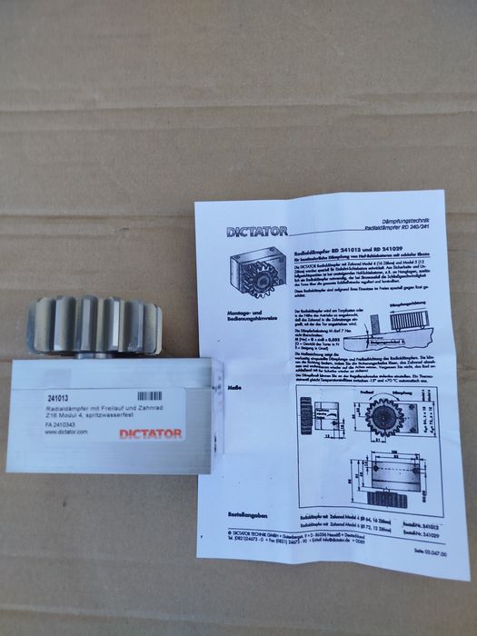 Hamulec hydrauliczny bramy przesuwne spowalniacz moduł DICTATOR NOWY