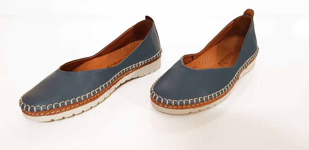 Półbuty damskie skóra blue MANITU rozmiar 41