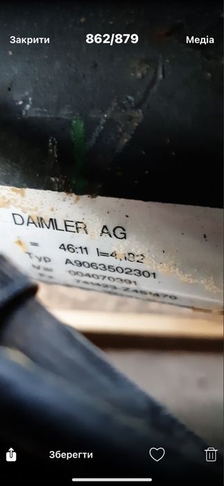 Задні мости Mercedes Sprinter W906,W907 спарка, та однокатткові