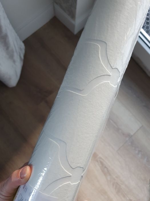 Tapeta hampton, biała, 2 rolki