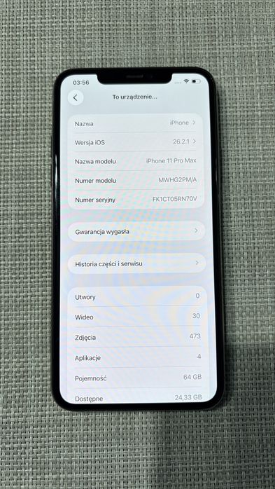 Iphone 11 Pro Max  64 GB Złoty