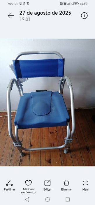 Cadeira sanitária como nova