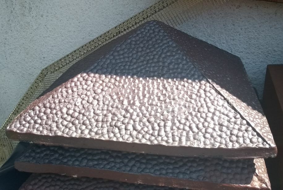13 x Daszek słupa ogrodzeniowego czapa klinkier 30x30