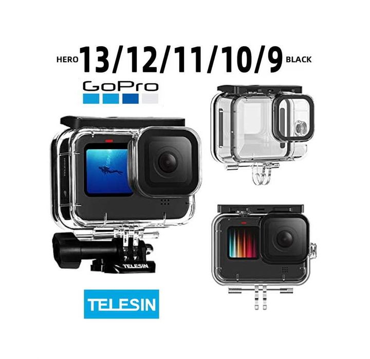 Захисний кейс Telesin для GoPro 13/12/11/10/9 Аквабокс. Чохол. Бокс