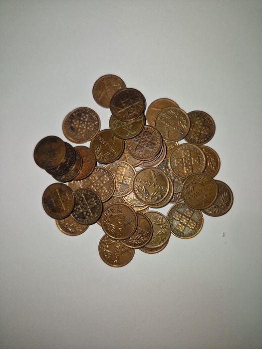 Moedas antigas de centavos
